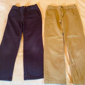 Two pairs of boys Khaki dress pants